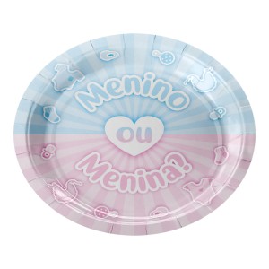 Pratos de Papel 18cm - Chá Revelação c/8 Make+