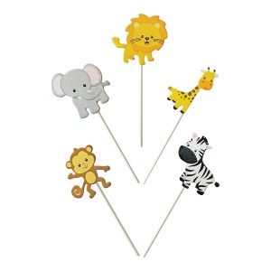 Topo de Bolo - Bichos da Selva c/5 Make+