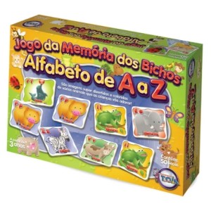 Jogo da Memória - Bichos Alfabeto de A a Z 12045 Toia Brinquedos