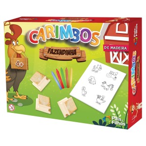 Carimbos de Madeira - Fazendinha 10798 Pais e Filhos