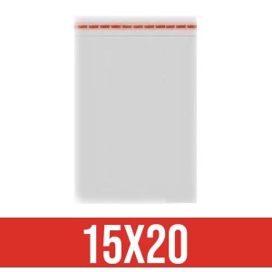 Saco Transparente Adesivado 15cm x 20cm + 3 Aba c/100 Cromus