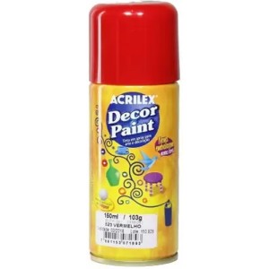 Tinta Spray Decor Paint - Vermelho 150ml Acrilex