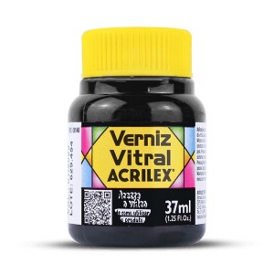 Verniz Vitral 37ml - Preto 520 Acrilex