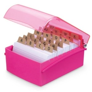 Fichário de Mesa 4x6 Rosa Waleu