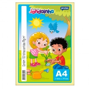 Papel Sulfite A4 Colorido 75g 100 Folhas Jandainha Jandaia