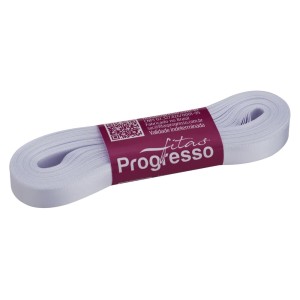 Fita de Cetim n.2 0201 - Branco Progresso