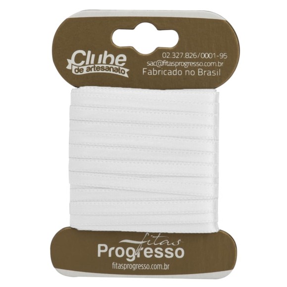 Fita de Cetim n.0 0201 - Branco Progresso
