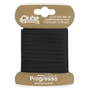 Fita de Cetim n.0 0219 - Preto Progresso