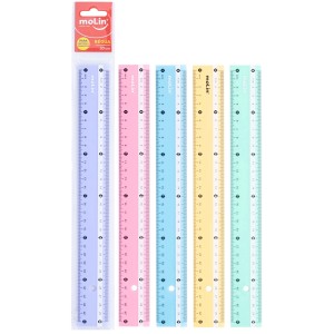 Régua 30cm Tons Pastéis Sortido Molin
