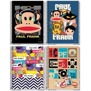 Caderno 16 Matérias Paul Frank 256fls Credeal