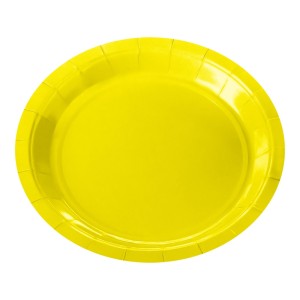 Pratos de Papel 18cm - Amarelo Neon c/8 Make+