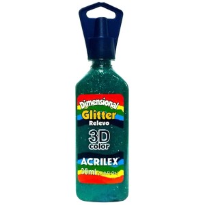 Tinta Dimensional Glitter 3D 35ml - Verde Esmeralda 213 Acrilex