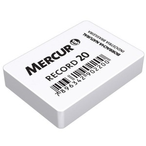 Borracha Escolar Branca Record 20 Mercur