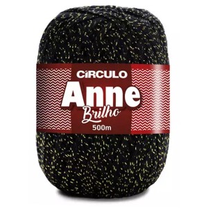 Linhas Anne Brilho 8990 - Preto Circulo