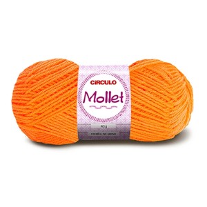 Lã Mollet 40g 0782 - Laranja Neon Circulo