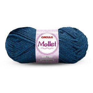 Lã Mollet 40g 2770 - Azul Clássico Circulo