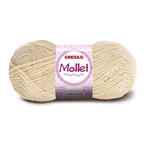 Lã Mollet 40g 8176 - Off White Circulo