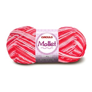 Lã Mollet 40g 9202 - Goiaba Circulo