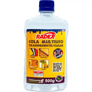 Cola Transparente Clear Multiuso 500g Radex