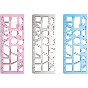 Régua Geométrica 21,5cm Sortida Waleu