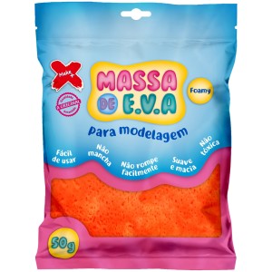 Massinha de EVA 50g - Laranja Make+