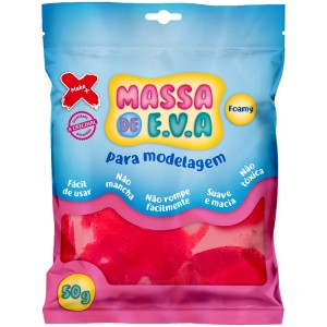 Massinha de EVA 50g - Vermelho Make+