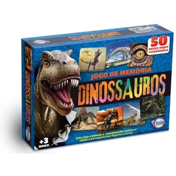 Jogo da Memória - Dinossauros 12161 Toia Brinquedos