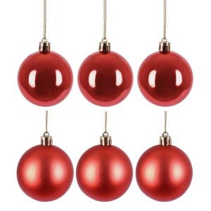 Bola de Natal 6cm Salmão c/6 Grillo