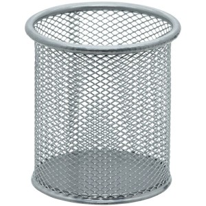 Porta Caneta Aramado Redondo - Prata BRW