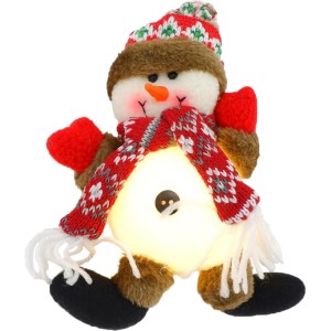 Boneco de Neve Natalino Iluminado XD Alpes 14x20cm 25008 Magizi