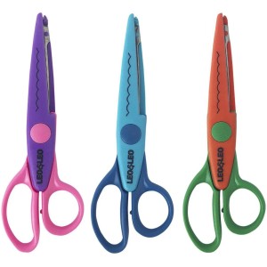 Tesoura Escolar de Picotar 16cm Leo e Leo