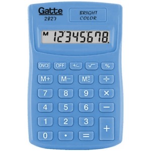 Calculadora de Bolso 8 Dígitos Emborrachada Azul 2827 Gatte