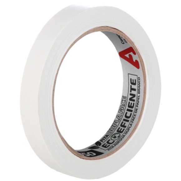 Fita Dupla Face Branca 19mm x 30m Adere