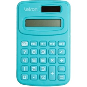 Calculadora 8 Dígitos Mini Colorida Verde Água 99327 Letron