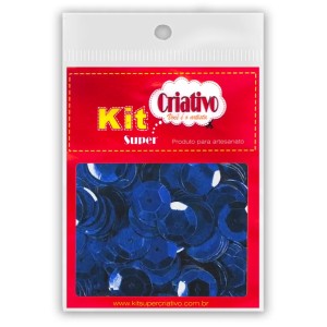 Super Lantejoula 14mm - Azul Escuro 10g Kit Super Criativo