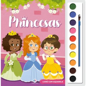 Livro com Aquarela - Princesas Ciranda Cultural