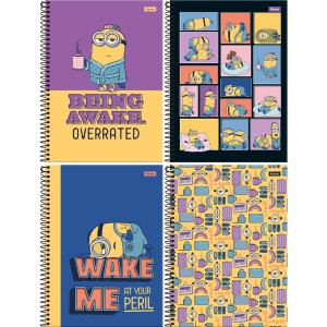 Caderno 1 Matéria Minions 80 Folhas Foroni