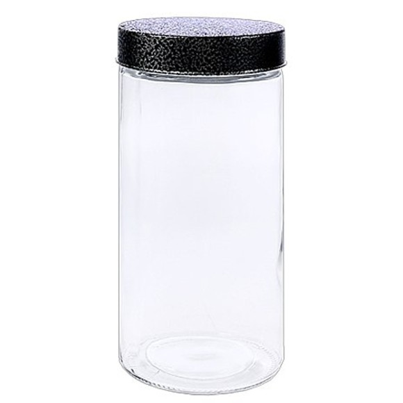 Pote de Vidro Redondo 1600ml - Nobre com Tampa de Ferro Le Bianco