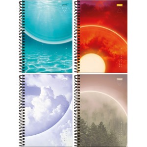 Caderno 1/4 4 Elementos Espiral 160fls Foroni