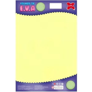 Placa de EVA Liso 40x60cm - Amarelo Bebê c/10
