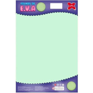 Placa de EVA Liso 40x60cm - Verde Hortelã c/10