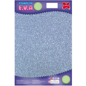 Placa de EVA com Glitter 40x60cm - Gelo c/5