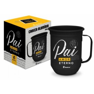 Caneca Alumínio 600ml - Pai Amor Eterno Brasfoot