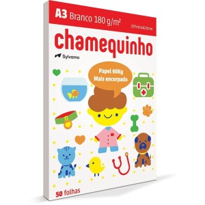 Papel Sulfite A3 Branco 180g 50 Folhas Chamex