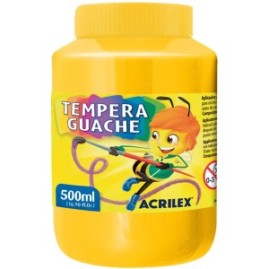 Tempera Guache 500ml - Amarelo Ouro 505 Acrilex