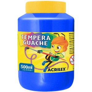 Tempera Guache 500ml - Azul Turquesa 501 Acrilex