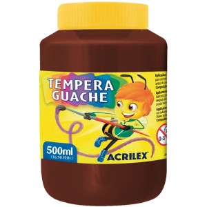 Tempera Guache 500ml - Marrom 531 Acrilex