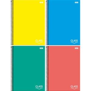 Caderno 1 Matéria Class Colorido 80 Folhas Foroni