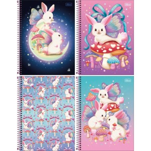 Caderno 10 Matérias Bunnyfly 160fls Tilibra