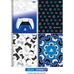 Caderno 1 Matéria Playstation 80 Folhas Tilibra Connect